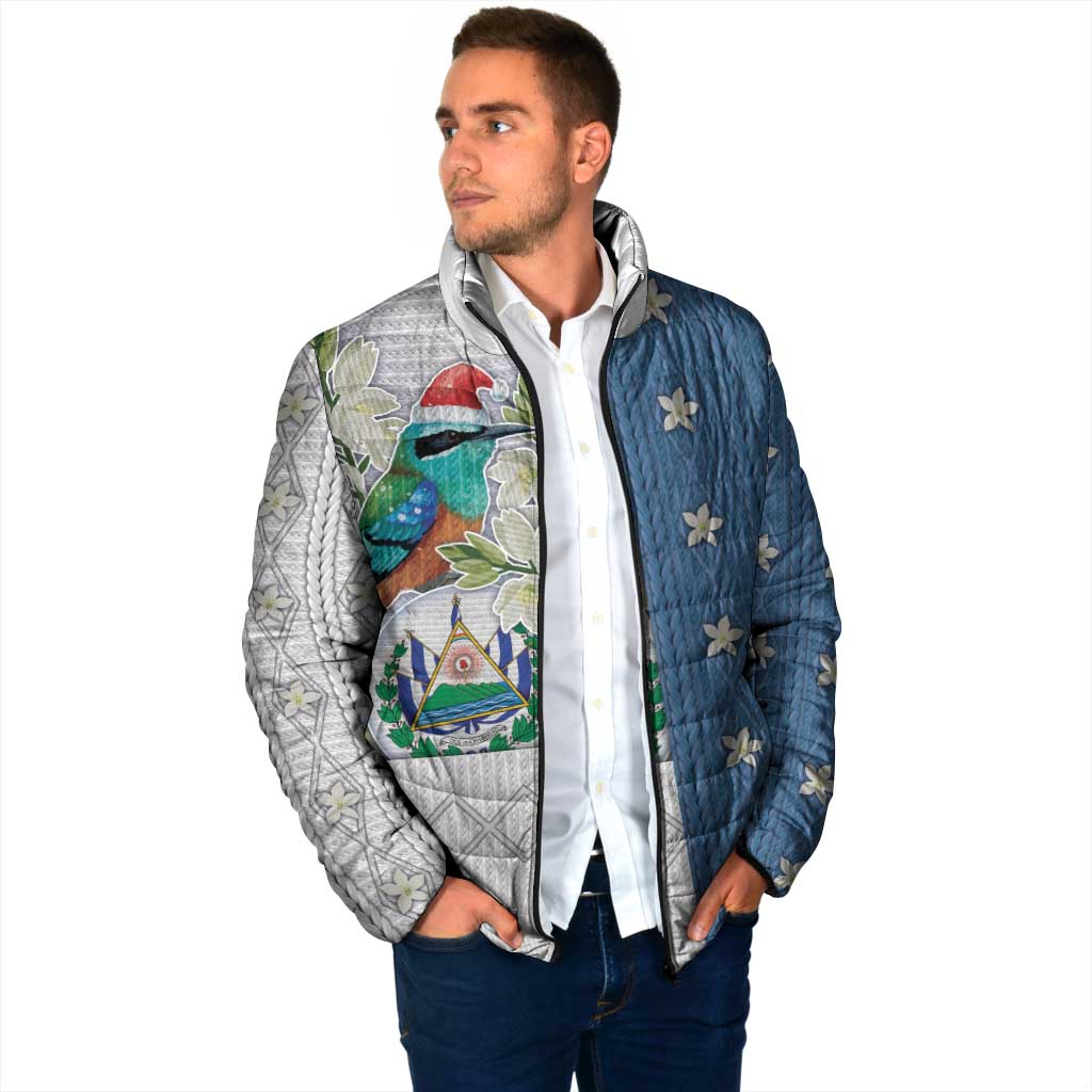 El Salvador Torogoz Christmas Padded Jacket With Wool Effect Patterns - Wonder Print Shop