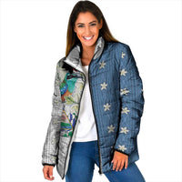 El Salvador Torogoz Christmas Padded Jacket With Wool Effect Patterns - Wonder Print Shop