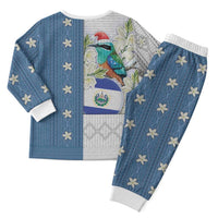 El Salvador Torogoz Christmas Pajama Set With Wool Effect Patterns - Wonder Print Shop