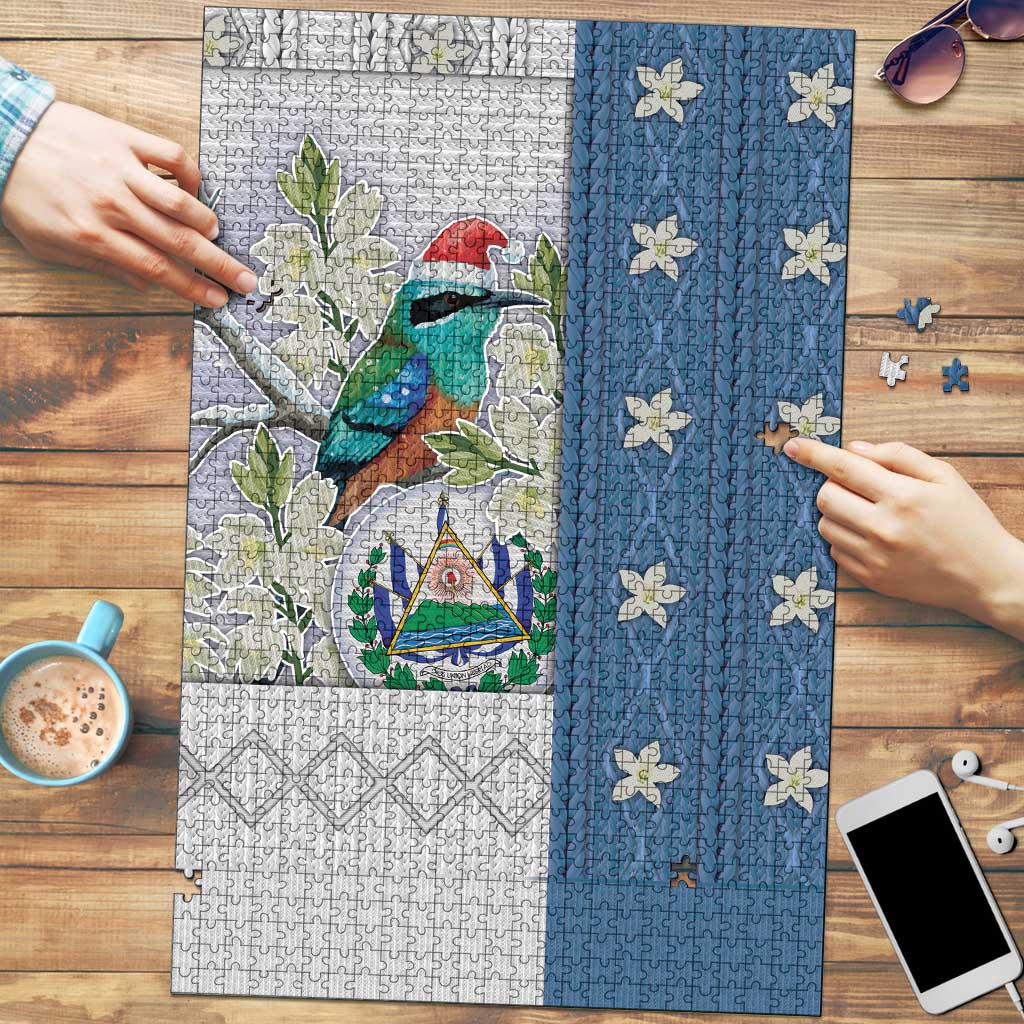 El Salvador Torogoz Christmas Puzzle With Wool Effect Patterns - Wonder Print Shop