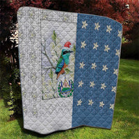 El Salvador Torogoz Christmas Quilt With Wool Effect Patterns - Wonder Print Shop