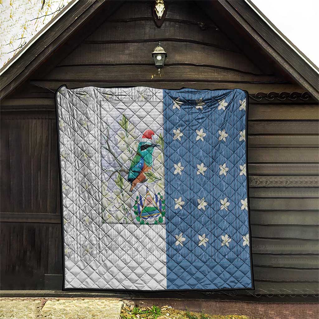 El Salvador Torogoz Christmas Quilt With Wool Effect Patterns - Wonder Print Shop