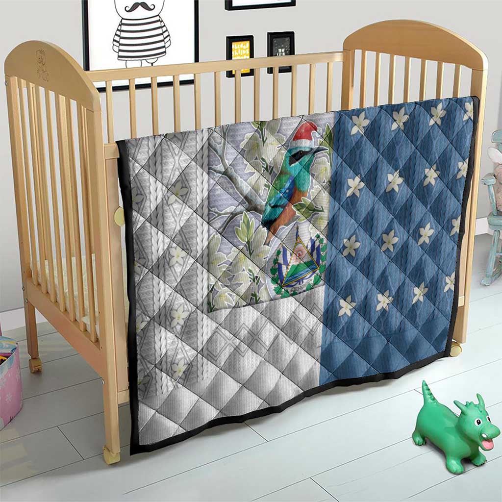 El Salvador Torogoz Christmas Quilt With Wool Effect Patterns - Wonder Print Shop