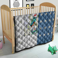 El Salvador Torogoz Christmas Quilt With Wool Effect Patterns - Wonder Print Shop