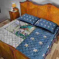 El Salvador Torogoz Christmas Quilt Bed Set With Wool Effect Patterns - Wonder Print Shop