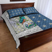 El Salvador Torogoz Christmas Quilt Bed Set With Wool Effect Patterns - Wonder Print Shop