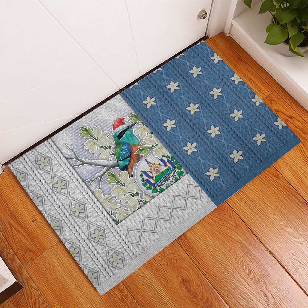 El Salvador Torogoz Christmas Rubber Doormat With Wool Effect Patterns - Wonder Print Shop