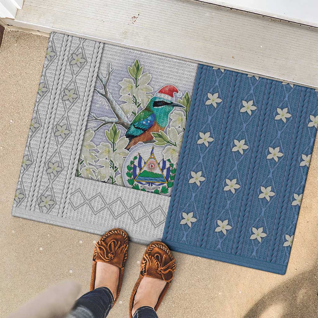 El Salvador Torogoz Christmas Rubber Doormat With Wool Effect Patterns - Wonder Print Shop