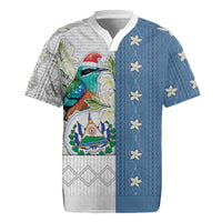 El Salvador Torogoz Christmas Rugby Jersey With Wool Effect Patterns - Wonder Print Shop