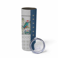 El Salvador Torogoz Christmas Skinny Tumbler With Wool Effect Patterns - Wonder Print Shop