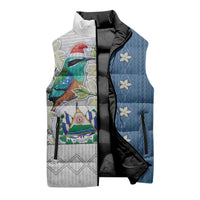 El Salvador Torogoz Christmas Sleeveless Puffer Jacket With Wool Effect Patterns - Wonder Print Shop