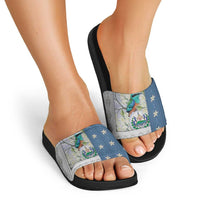 El Salvador Torogoz Christmas Slide Sandals With Wool Effect Patterns - Wonder Print Shop
