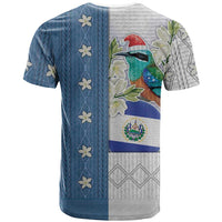 El Salvador Torogoz Christmas T Shirt With Wool Effect Patterns - Wonder Print Shop