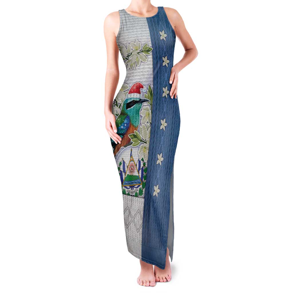 El Salvador Torogoz Christmas Tank Maxi Dress With Wool Effect Patterns - Wonder Print Shop