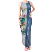 El Salvador Torogoz Christmas Tank Maxi Dress With Wool Effect Patterns - Wonder Print Shop