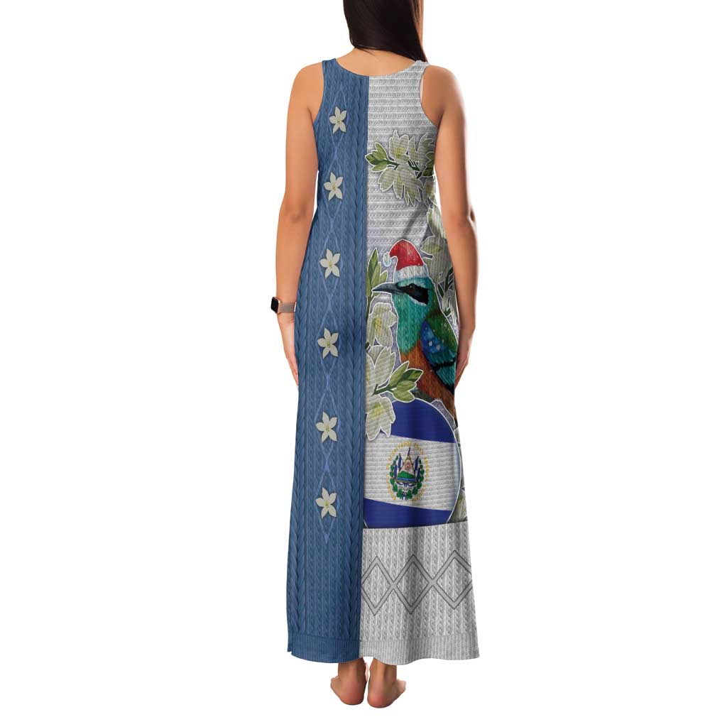 El Salvador Torogoz Christmas Tank Maxi Dress With Wool Effect Patterns - Wonder Print Shop
