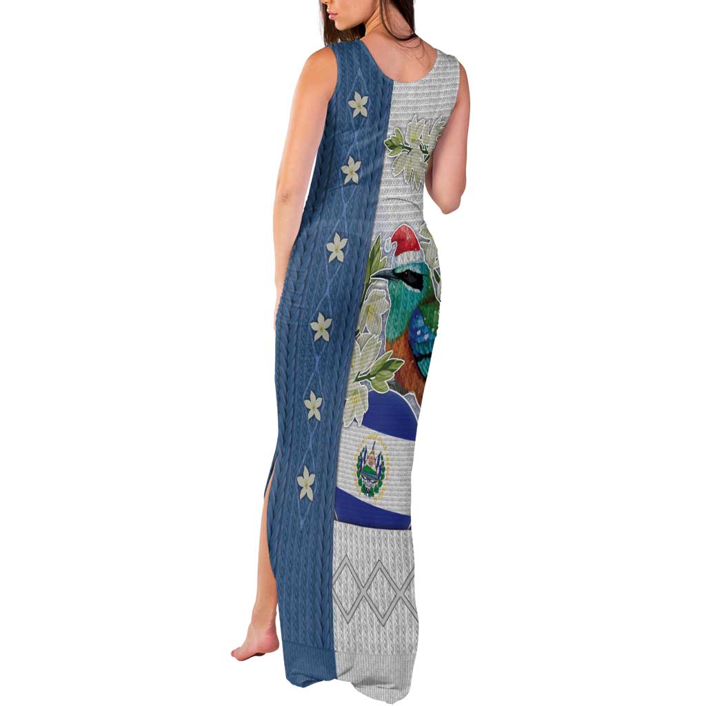 El Salvador Torogoz Christmas Tank Maxi Dress With Wool Effect Patterns - Wonder Print Shop