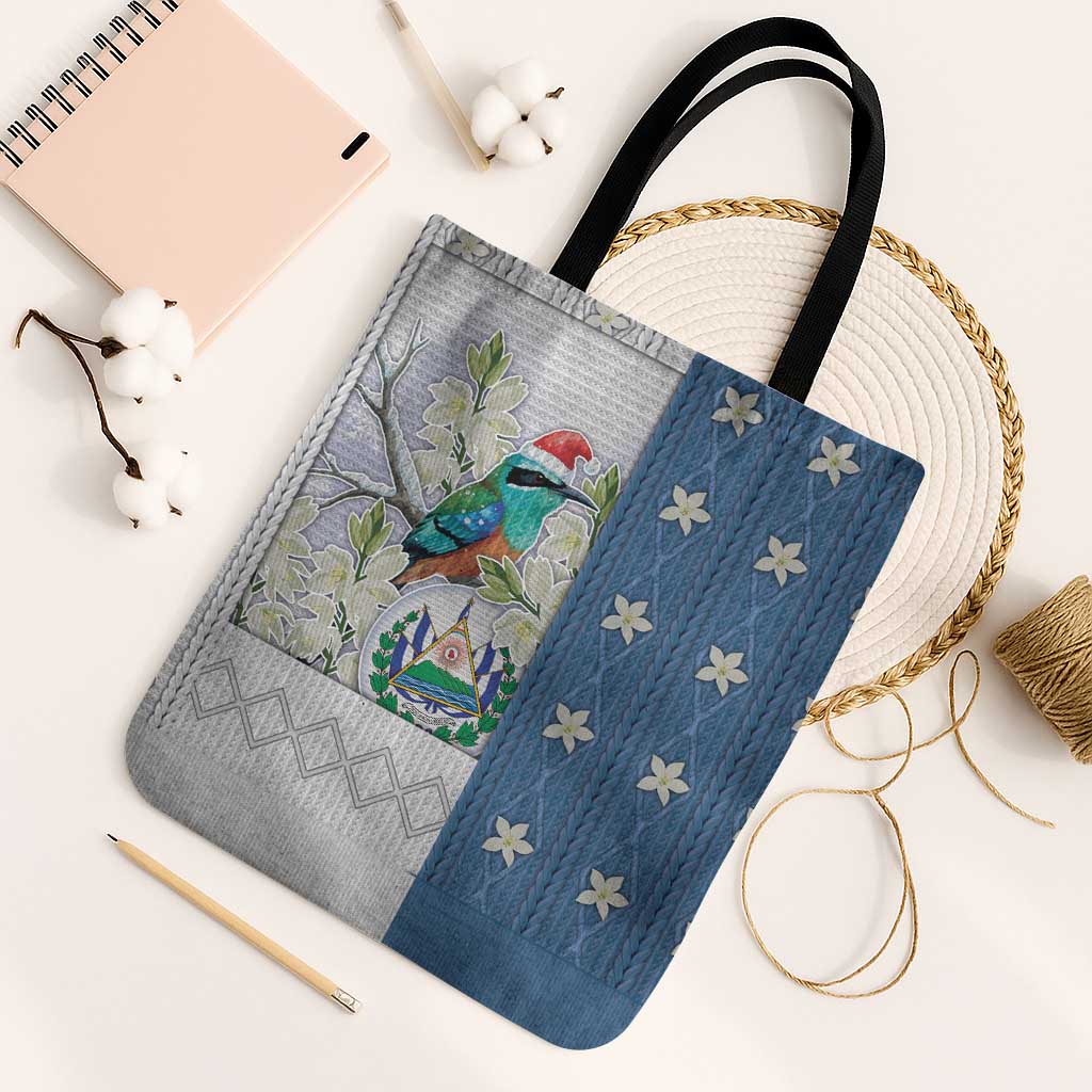 El Salvador Torogoz Christmas Tote Bag With Wool Effect Patterns - Wonder Print Shop