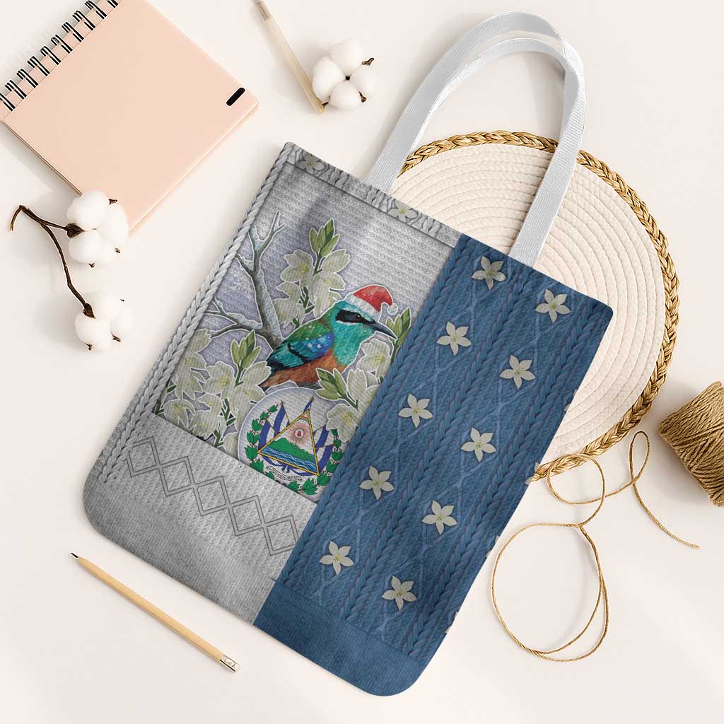 El Salvador Torogoz Christmas Tote Bag With Wool Effect Patterns - Wonder Print Shop