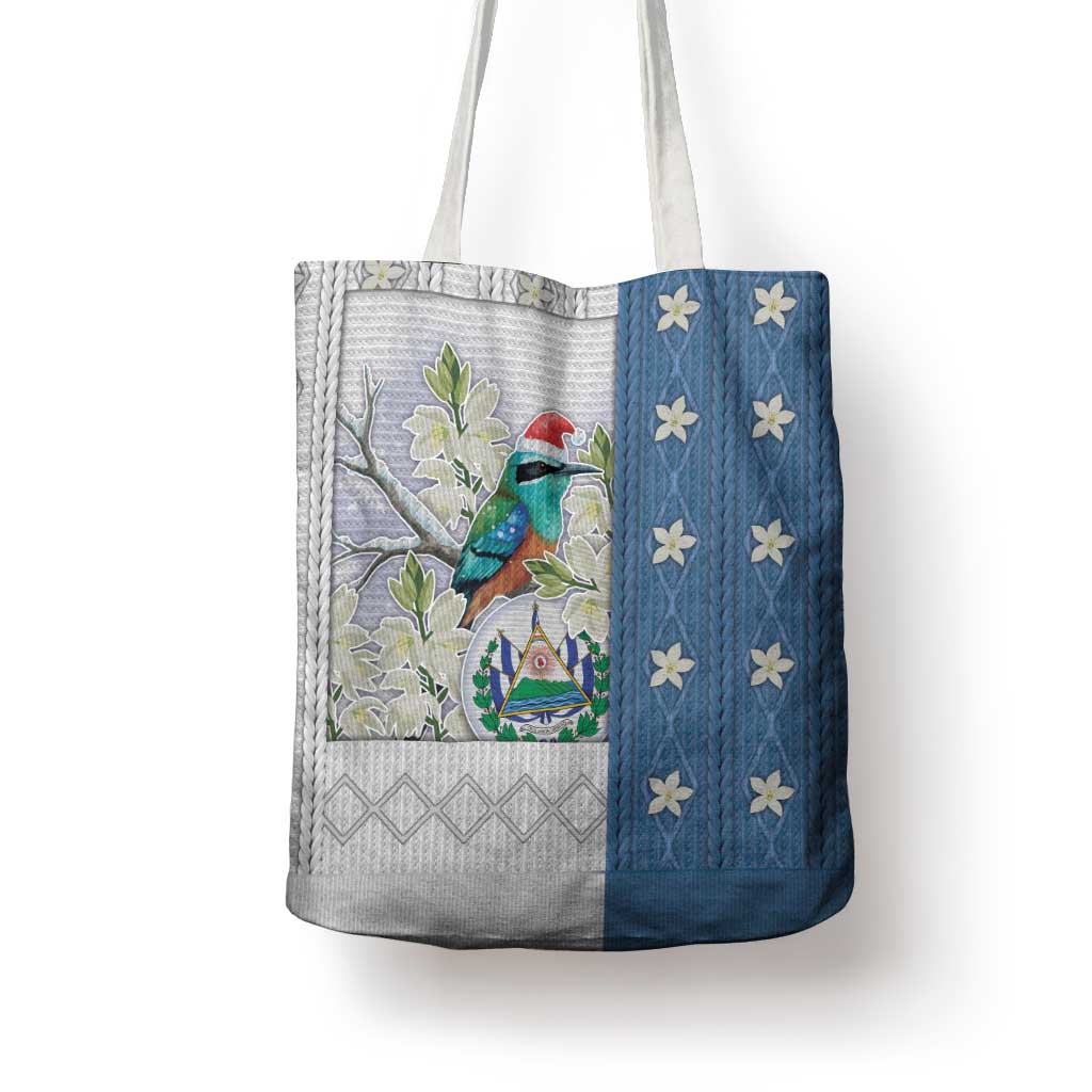 El Salvador Torogoz Christmas Tote Bag With Wool Effect Patterns - Wonder Print Shop