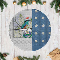 El Salvador Torogoz Christmas Tree Skirt With Wool Effect Patterns - Wonder Print Shop