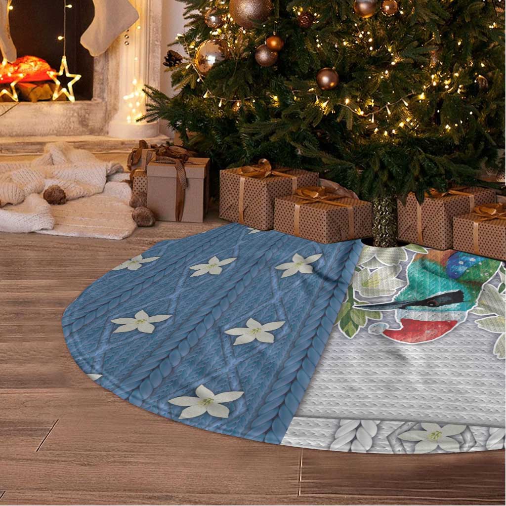 El Salvador Torogoz Christmas Tree Skirt With Wool Effect Patterns - Wonder Print Shop