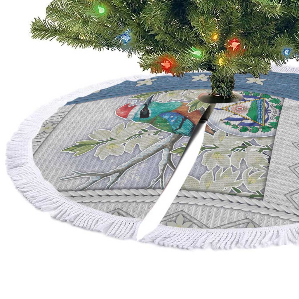 El Salvador Torogoz Christmas Tree Skirt With Wool Effect Patterns - Wonder Print Shop