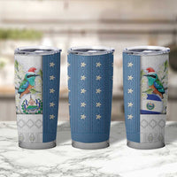 El Salvador Torogoz Christmas Tumbler Cup With Wool Effect Patterns - Wonder Print Shop