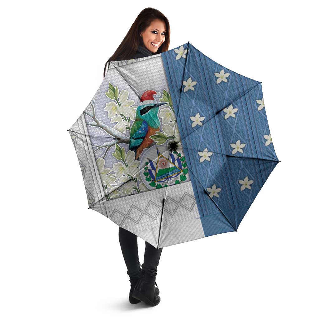 El Salvador Torogoz Christmas Umbrella With Wool Effect Patterns - Wonder Print Shop