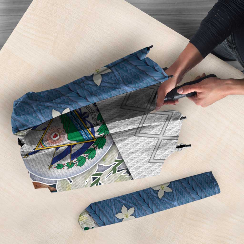 El Salvador Torogoz Christmas Umbrella With Wool Effect Patterns - Wonder Print Shop