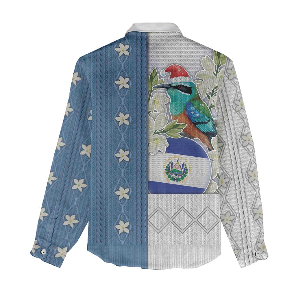 El Salvador Torogoz Christmas Women Casual Shirt With Wool Effect Patterns - Wonder Print Shop