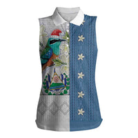 El Salvador Torogoz Christmas Women Sleeveless Polo Shirt With Wool Effect Patterns - Wonder Print Shop