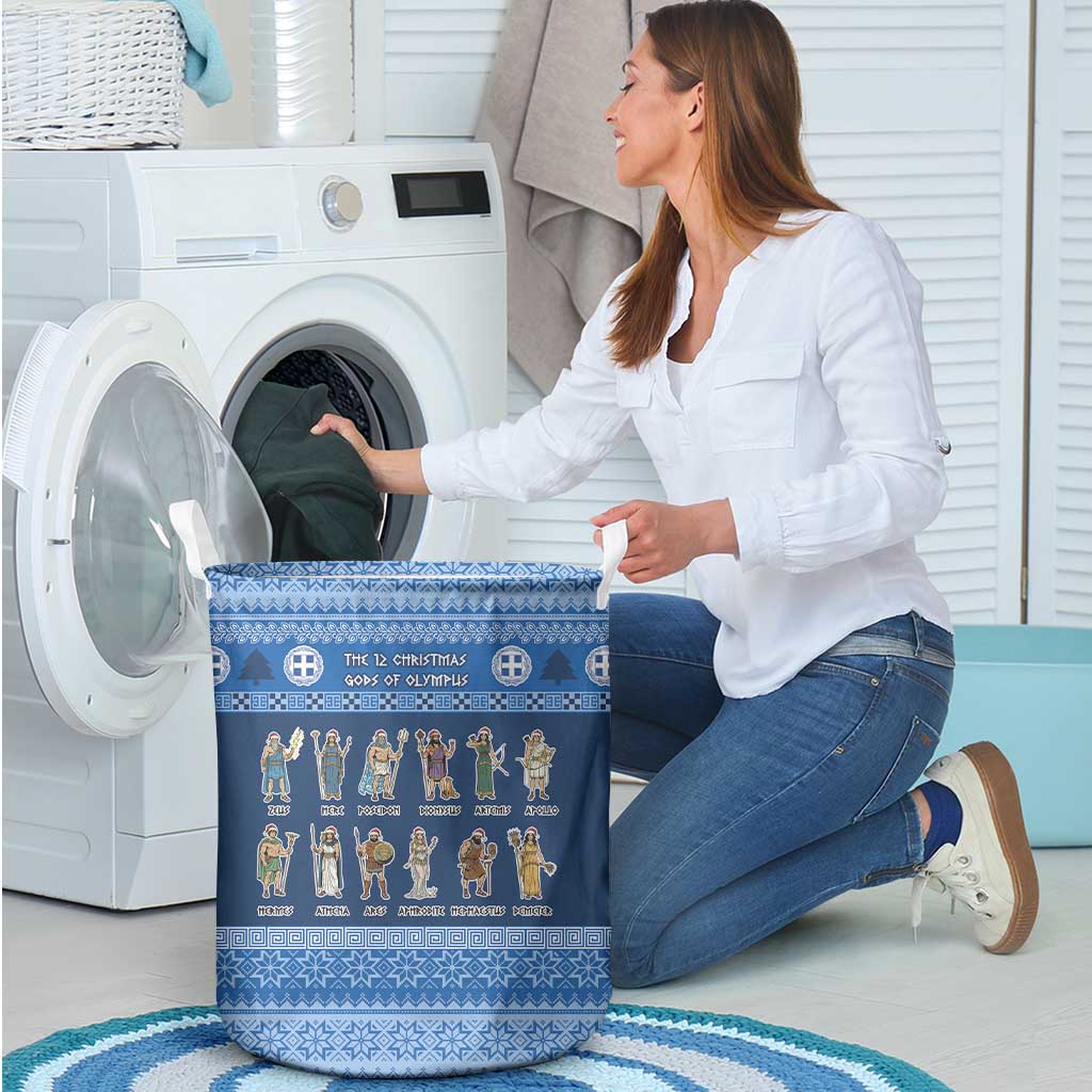 Greece Christmas Laundry Basket The Twelve Gods Of Olympus - Wonder Print Shop