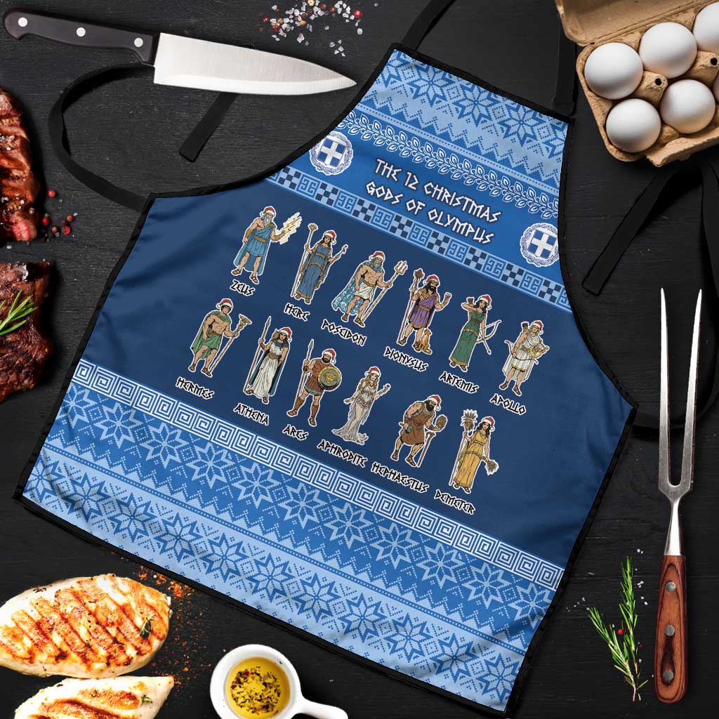 Greece Christmas Apron The Twelve Gods Of Olympus - Wonder Print Shop