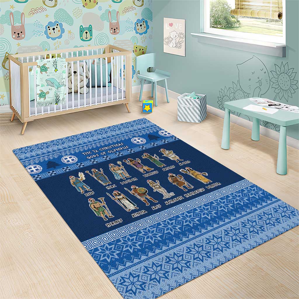 Greece Christmas Area Rug The Twelve Gods Of Olympus - Wonder Print Shop