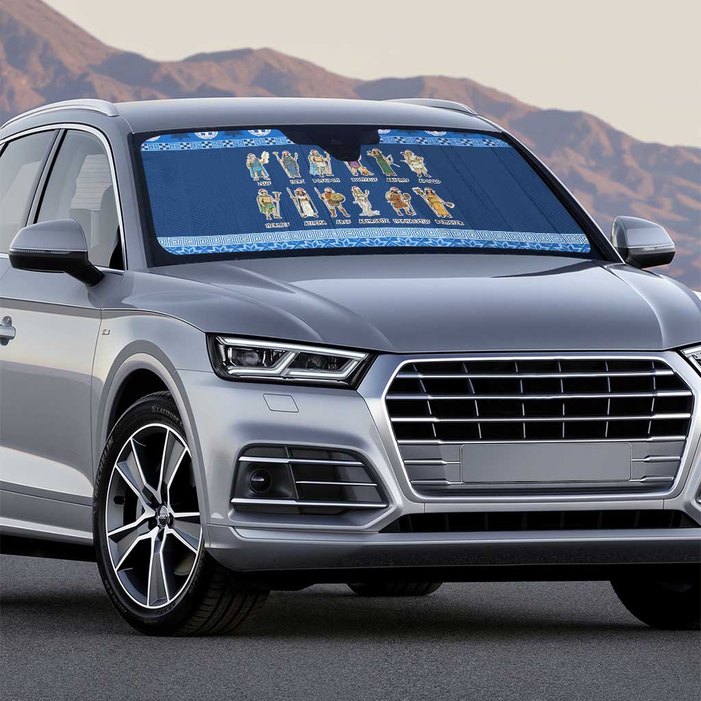 Greece Christmas Auto Sun Shade The Twelve Gods Of Olympus - Wonder Print Shop