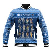 Greece Christmas Baseball Jacket The Twelve Gods Of Olympus - Wonder Print Shop