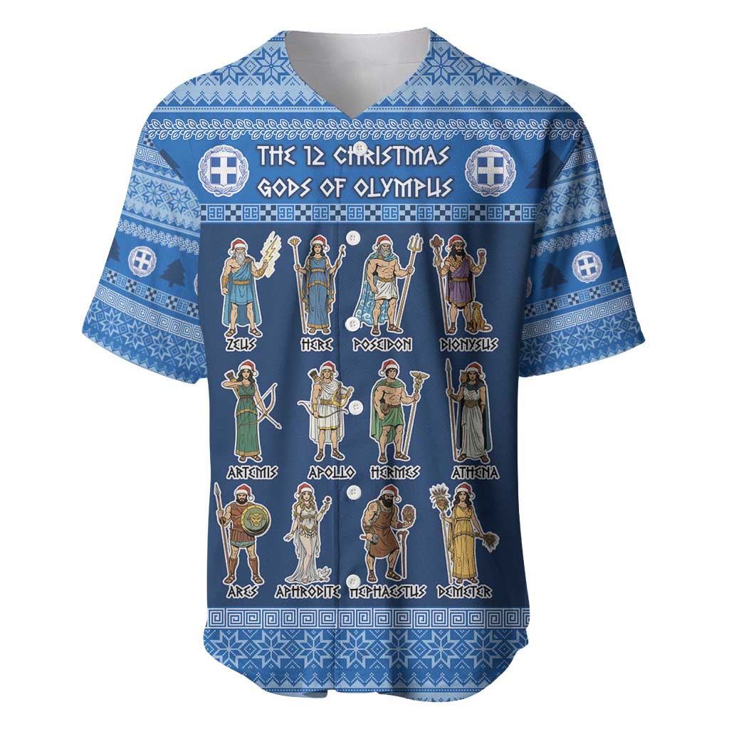 Greece Christmas Baseball Jersey The Twelve Gods Of Olympus - Wonder Print Shop