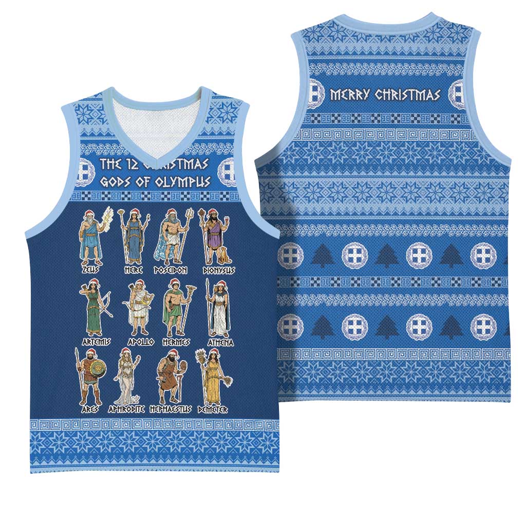 Greece Christmas Basketball Jersey The Twelve Gods Of Olympus - Wonder Print Shop