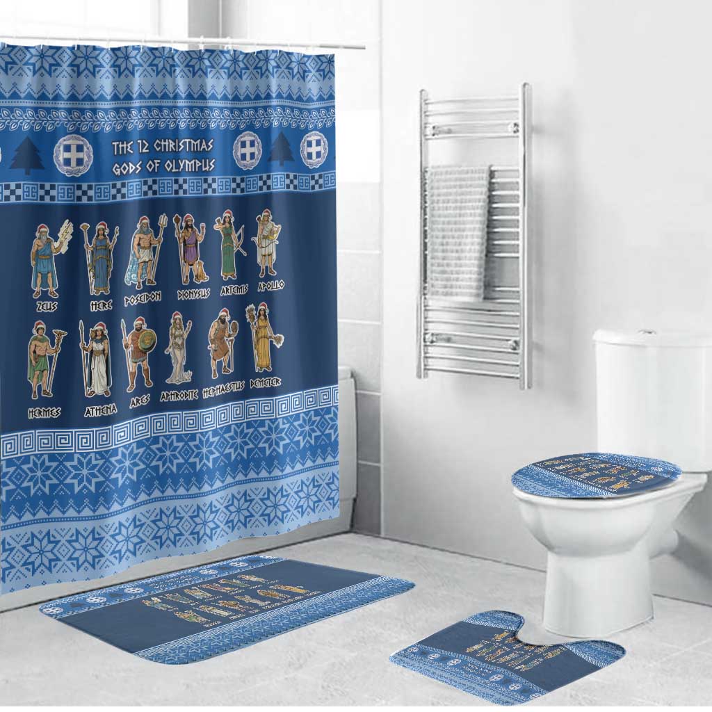 Greece Christmas Bathroom Set The Twelve Gods Of Olympus - Wonder Print Shop