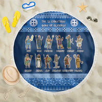 Greece Christmas Beach Blanket The Twelve Gods Of Olympus - Wonder Print Shop