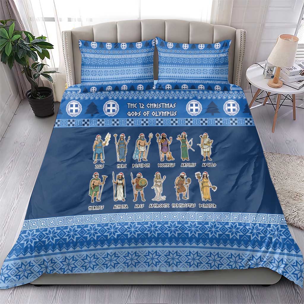 Greece Christmas Bedding Set The Twelve Gods Of Olympus - Wonder Print Shop