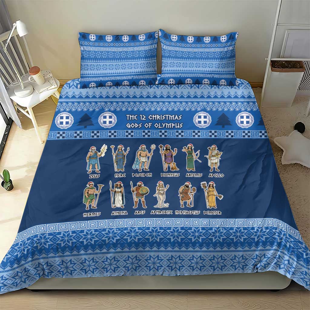 Greece Christmas Bedding Set The Twelve Gods Of Olympus - Wonder Print Shop