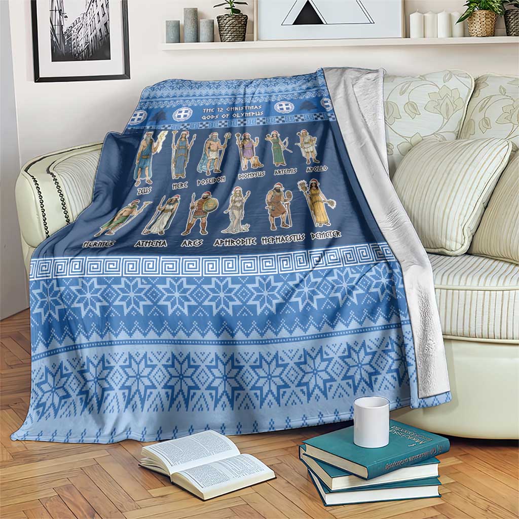 Greece Christmas Blanket The Twelve Gods Of Olympus - Wonder Print Shop