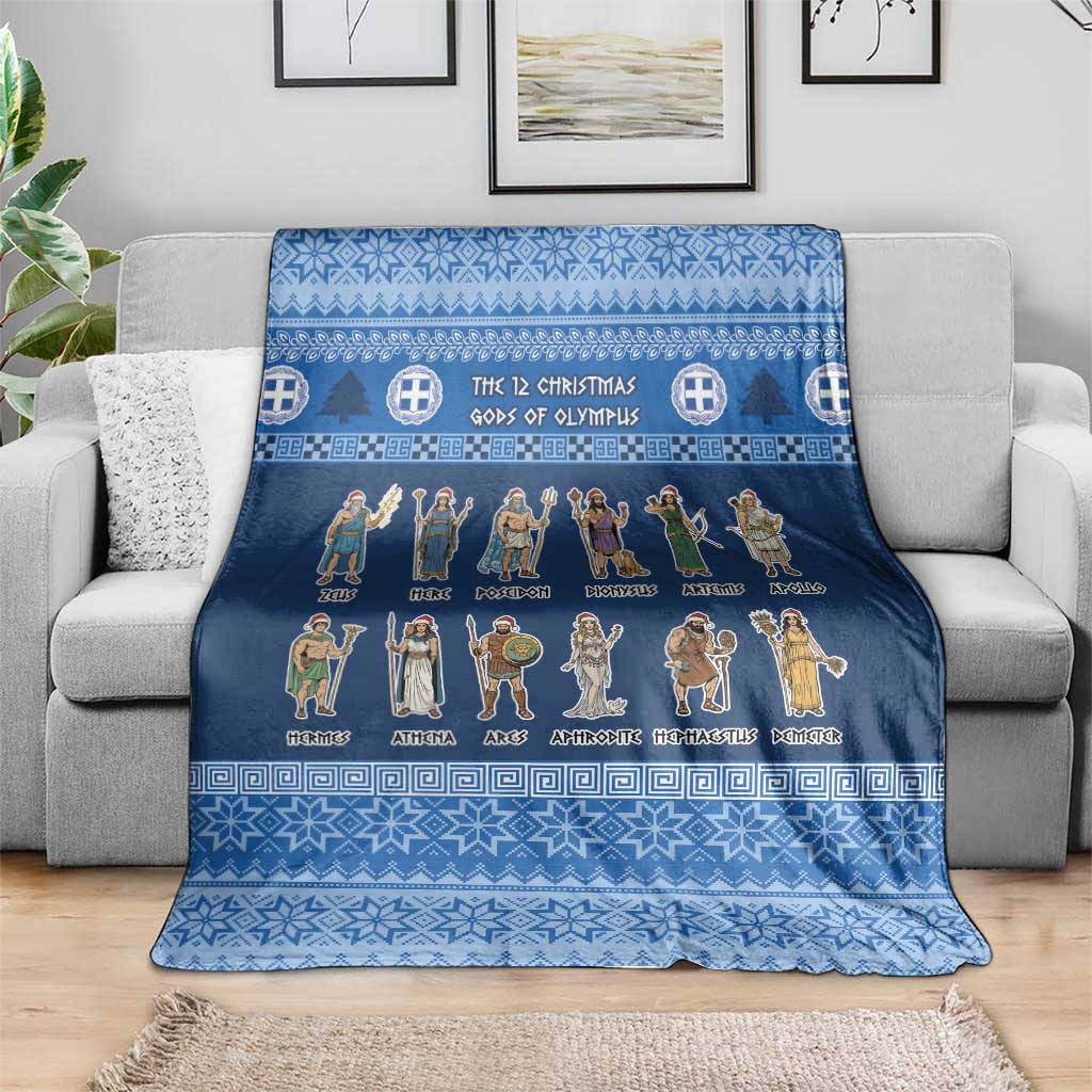 Greece Christmas Blanket The Twelve Gods Of Olympus - Wonder Print Shop