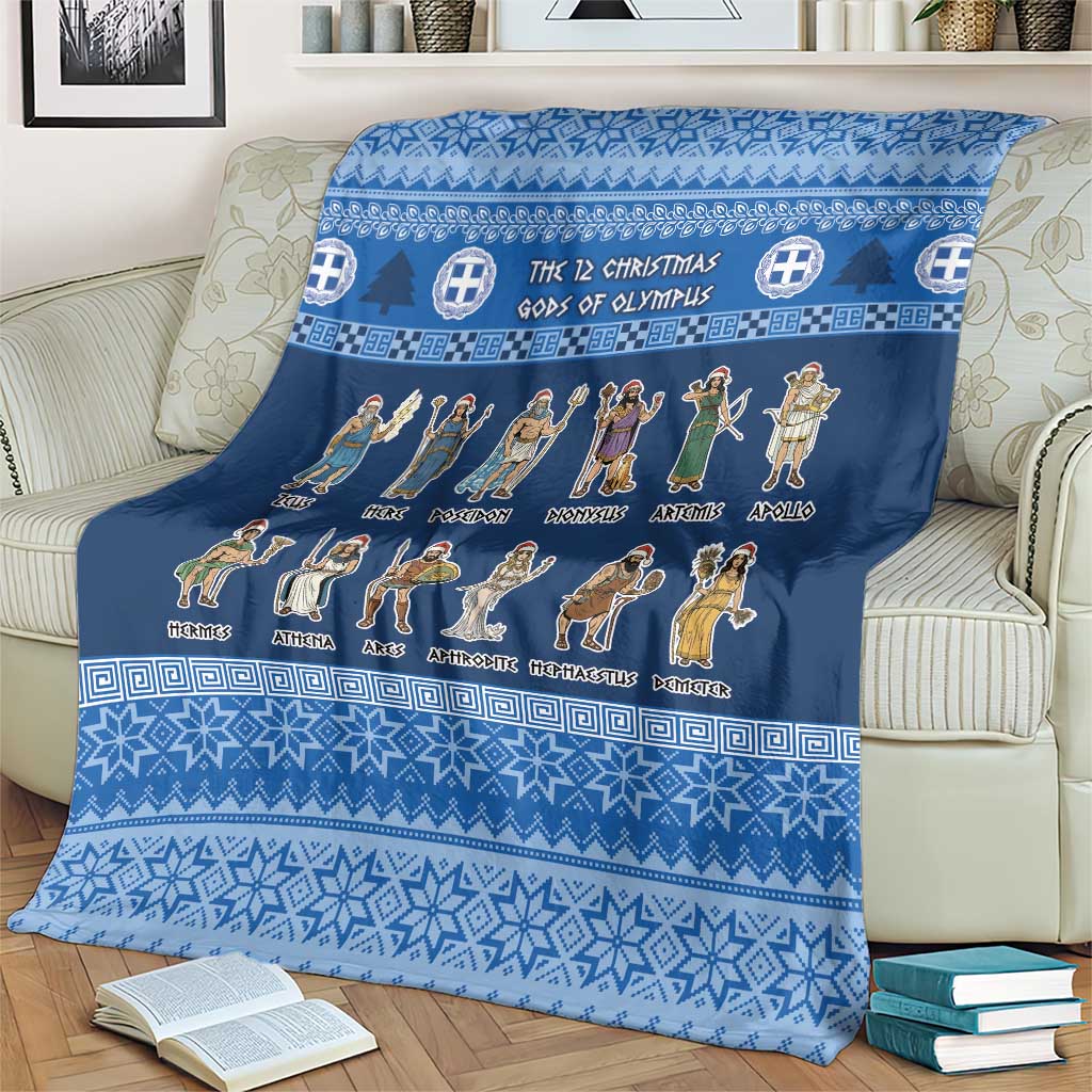 Greece Christmas Blanket The Twelve Gods Of Olympus - Wonder Print Shop
