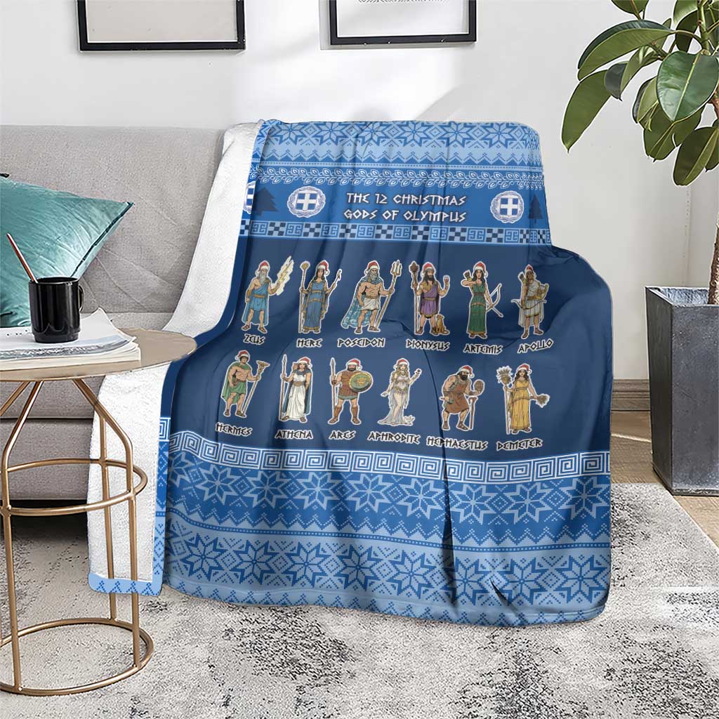 Greece Christmas Blanket The Twelve Gods Of Olympus - Wonder Print Shop