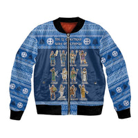 Greece Christmas Bomber Jacket The Twelve Gods Of Olympus - Wonder Print Shop