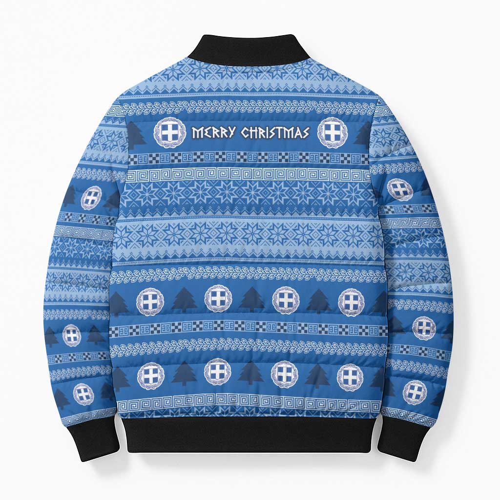 Greece Christmas Bomber Puffer Jacket The Twelve Gods Of Olympus - Wonder Print Shop