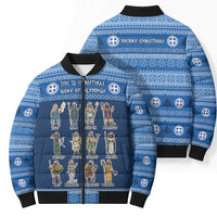 Greece Christmas Bomber Puffer Jacket The Twelve Gods Of Olympus - Wonder Print Shop